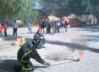 Simulacro de incendio en el instituto Prado Mayor
